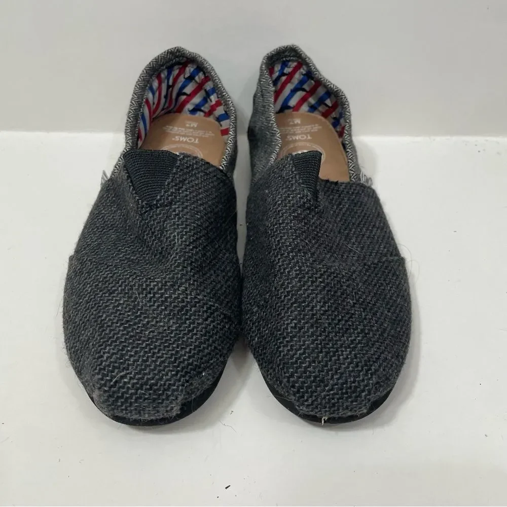 Toms Grey Mustache Movember Casual Loafers